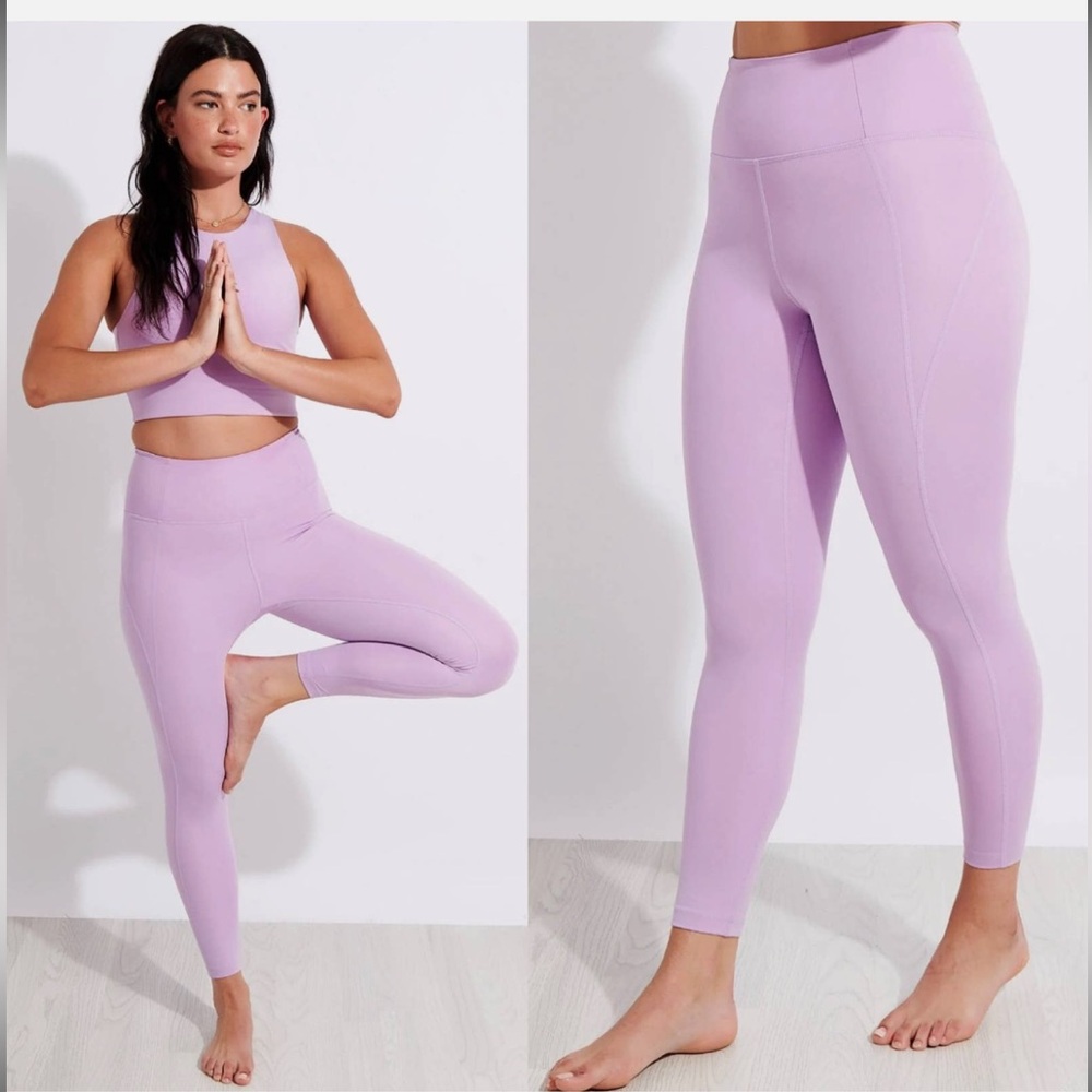 Girlfriend Collective Compressive High Rise Legging‎ In Lilac Purple Size Small